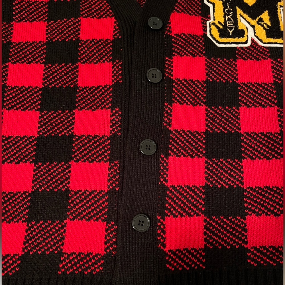 Disney x Forever 21 Mickey Mouse Checkered Cardigan Sweater - Picture 6 of 16